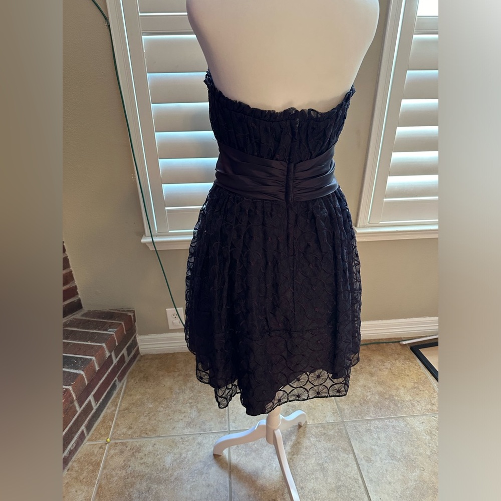 Vintage Betsey Johnson New York Purple Navy Fit & Flare Skater Party Dress 8 - Picture 3 of 4